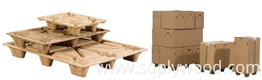 1100X1100mm Mdi Glue Compressed Wood Pallet Molded Presswood Pallets for Package
